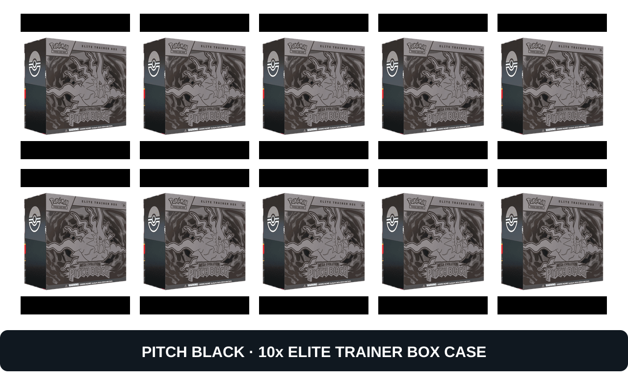 Pokemon TCG: Mega Evolution - Pitch Black Case (10x Elite Trainer Box, EN)